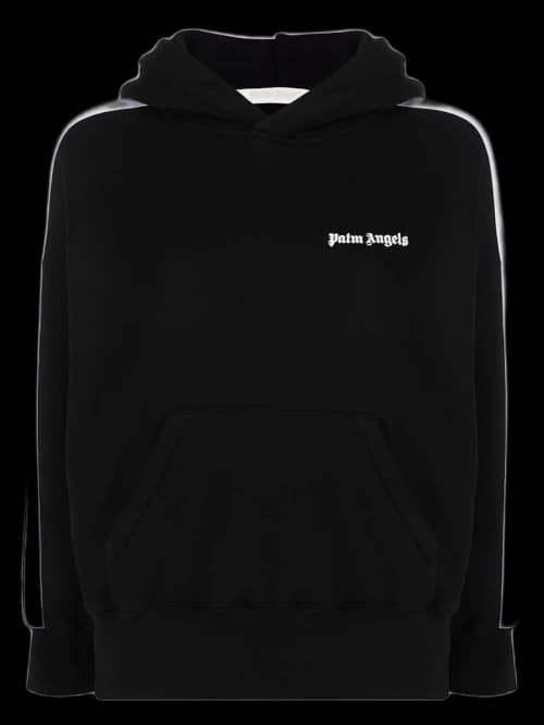 Palm Angels Womens Track Hoodie Black/White