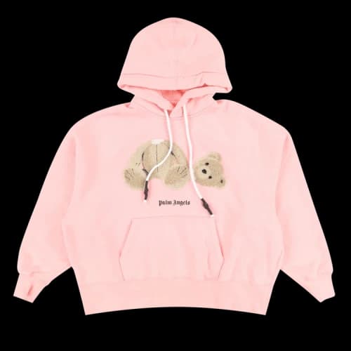 Palm Angels Broken Bear Cotton Hoodie 'Pink' (Women's)