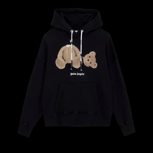 Palm Angels Bear Hoodie 'Black/Brown'