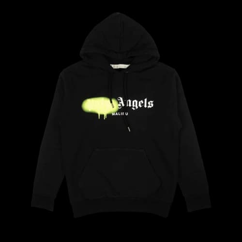 Palm Angels Malibu Sprayed Hoodie Sweatshirt 'Black'