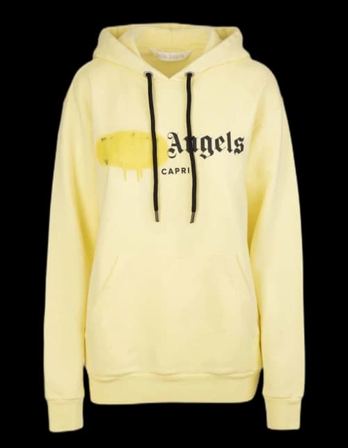 Palm Angels Capri Sprayed Hoodie Yellow