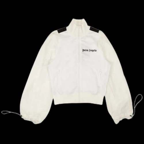 Palm Angels Balloon Sleeve Zip Up Track Jacket 'White'