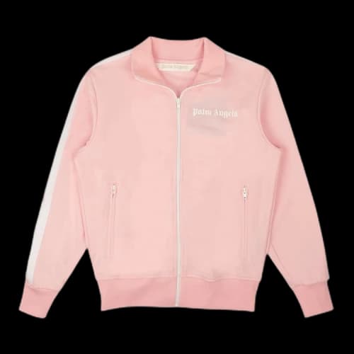 Palm Angels Womens Track Jacket Almond Blossom/White