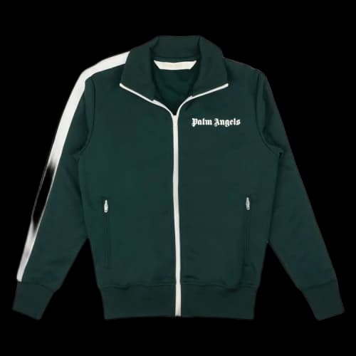 Palm Angels Classic Track Jacket 'Green/White'