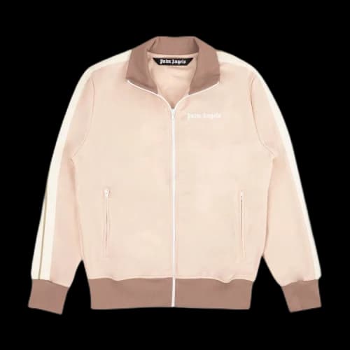 Palm Angels Classic Zip Up Track Jacket 'Pink/White'