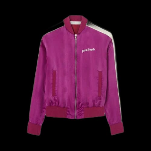 Palm Angels Luxury Track Bomber Jacket 'Burgundy'