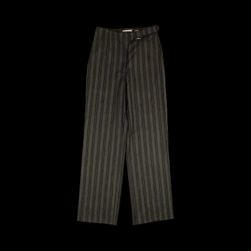 Palm Angels Pinstripe Buckle Pants 'Black'