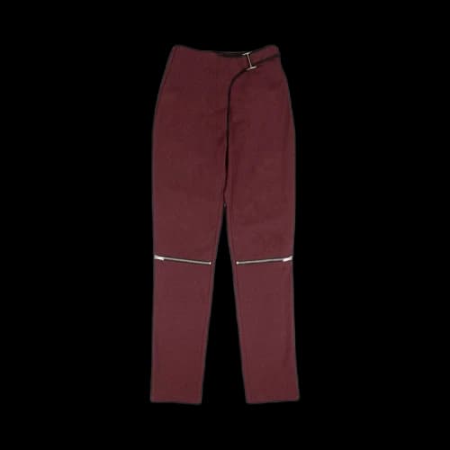 Palm Angels Zip Detail Straight Pants 'Burgundy'