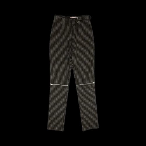 Palm Angels Pinstripe Buckle Pants 'Black'