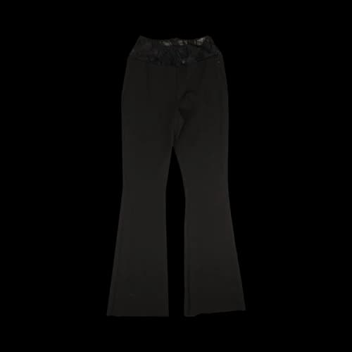 Palm Angels Lace Waist Wide Leg Pants 'Black'