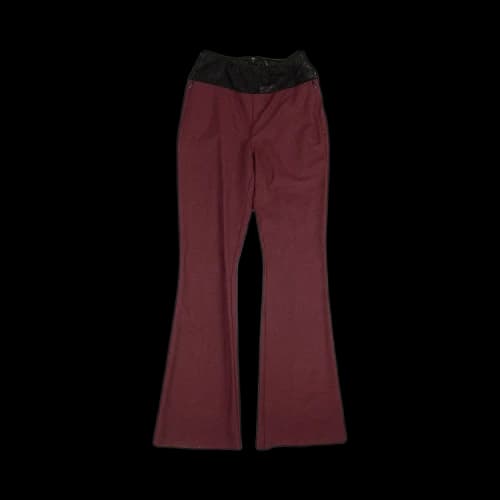 Palm Angels Lace Flare Pants 'Burgundy/Black'