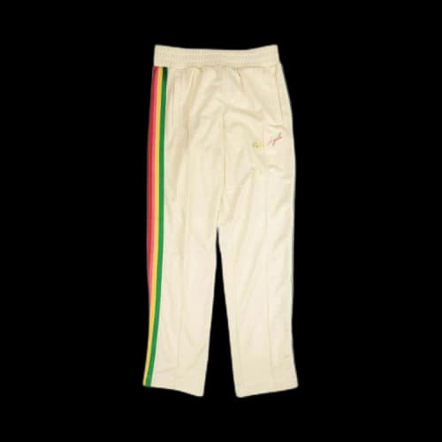 Palm Angels Wide Leg Multi Stripe Track Pants 'White'