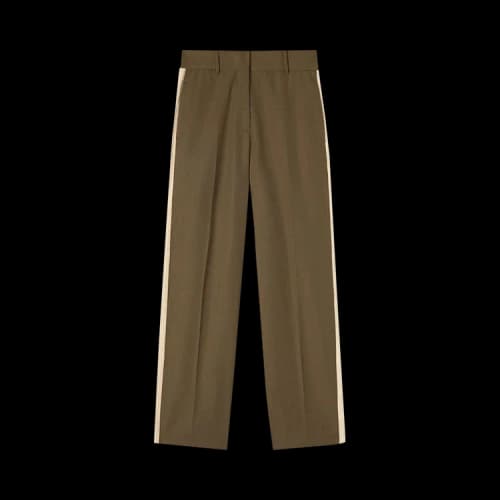 Palm Angels Knit Tape Suit Pants 'Military/Off White'