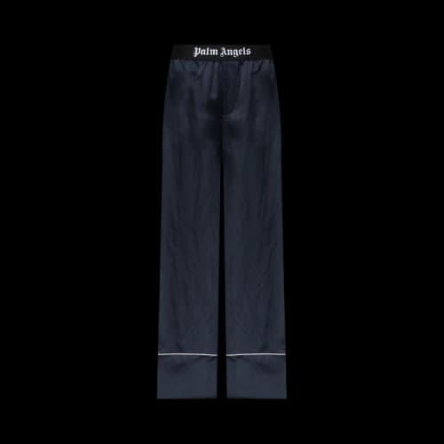 Palm Angels Satin Pajama Pants Black