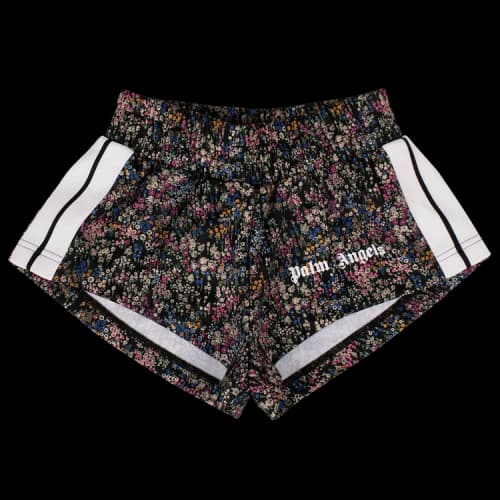 Palm Angels Floral High Waisted Track Shorts 'Black'
