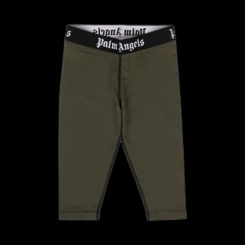 Palm Angels Knee Length Cyclist Leggings 'Military Green'