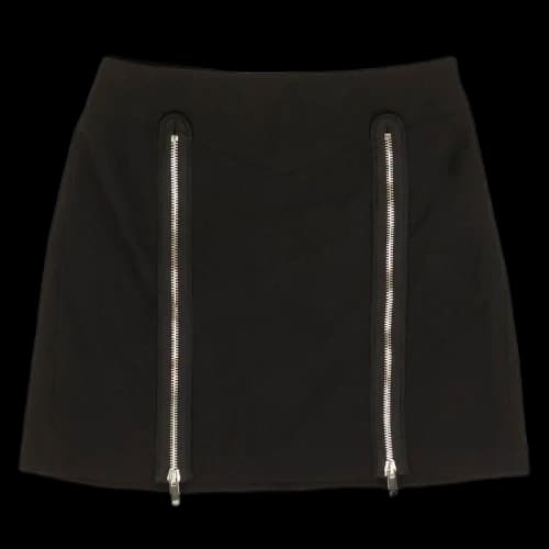 Palm Angels Zipper Pleat Miniskirt 'Black'