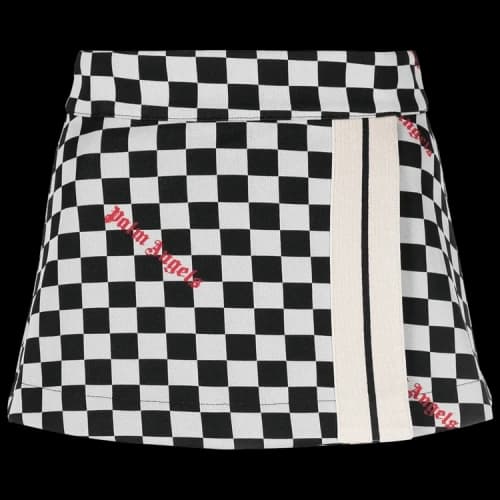 Palm Angels Damier Track Miniskirt 'Black/Butter'