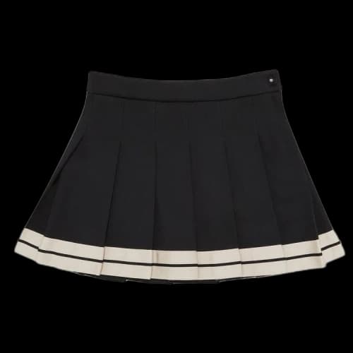Palm Angels Track Pleated Mini Skirt 'Black/Butter'