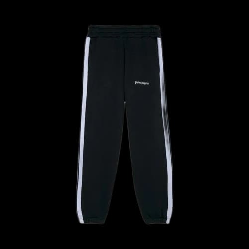 Palm Angels Cuffed Side Stripe Track Pants Black/White