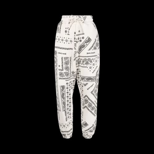 Palm Angels Bandana Print Sweatpants 'White/Black'