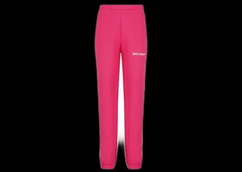 Palm Angels Logo Printed High Waist Pants Pink