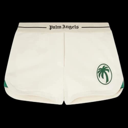 Palm Angels Oval Palm Sweatshorts 'Off White/Forest'