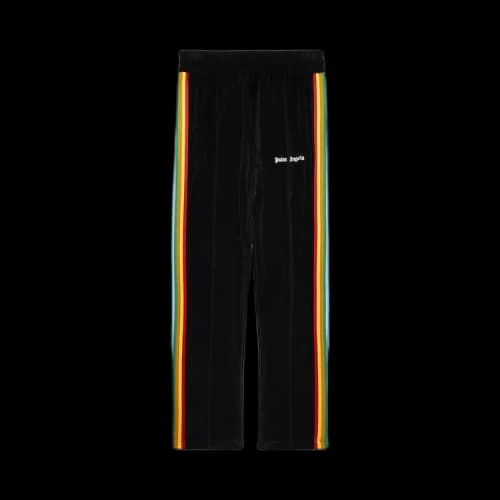 Palm Angels Rainbow Track Pants 'Black/White'