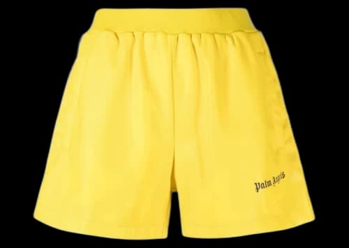 Palm Angels Side Stripe Logo Shorts Yellow