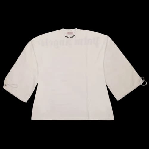 Palm Angels Logo Balloon-Sleeve T-Shirt Dress 'White'