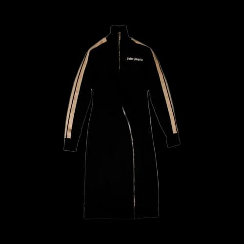Palm Angels Ruffle Track Style Dress 'Black'