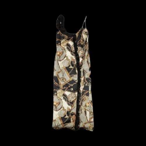 Palm Angels Bandana Buckle Ruffle Dress 'Black'