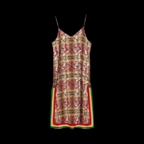 Palm Angels Exodus Check Slip Dress 'Multicolor'