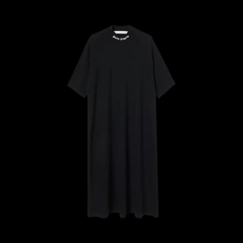 Palm Angels Logo Over Tee Dress 'Black/White'