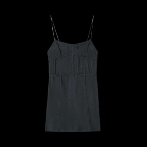 Palm Angels Chain Straps Slip Dress 'Dark Grey'