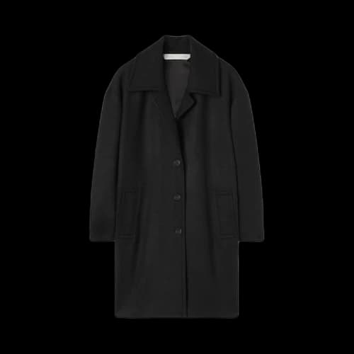 Palm Angels Round Logo Coat 'Black/White'