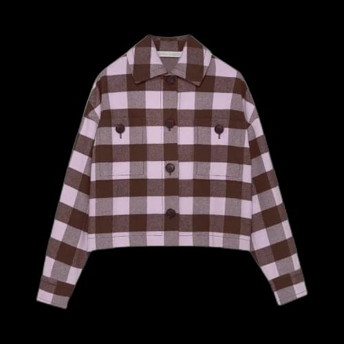 Palm Angels Logo Over Shirt Jacket 'Purple/White'