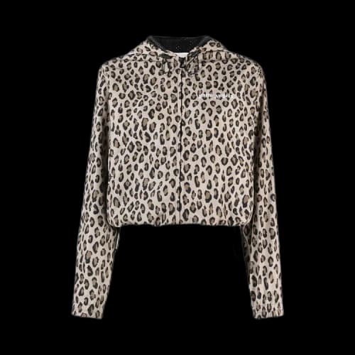 Palm Angels Animalier Print Windbreaker 'Beige/Black'