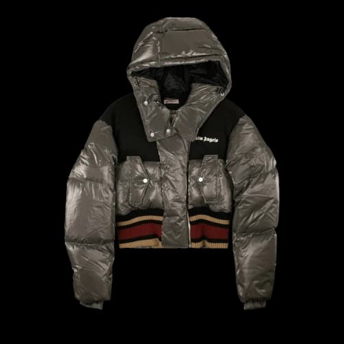 Palm Angels Padded Down Coat 'Grey'