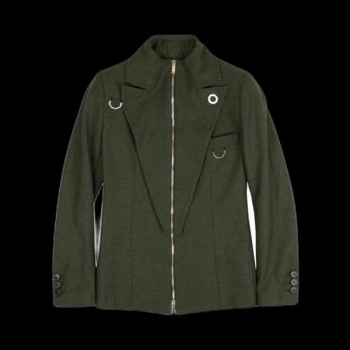 Palm Angels Zip Up Blazer Jacket 'Green'