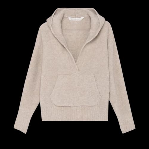 Palm Angels Fleece Knit Hoodie 'Off White'