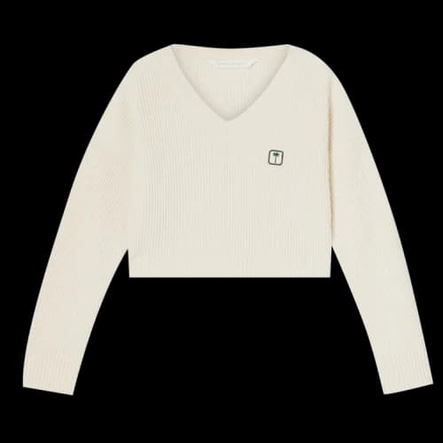 Palm Angels PxP V Neck Sweater 'White/Black'