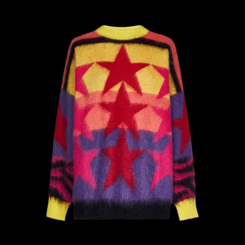 Palm Angels Stars Sweater 'Yellow/Purple'