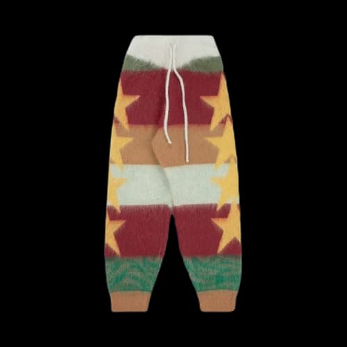 Palm Angels Stars Knitted Joggers 'Beige/Yellow'
