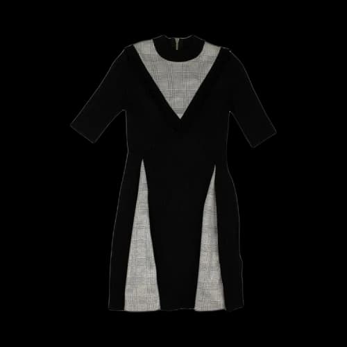 Palm Angels Plaid Skater Dress 'Black'
