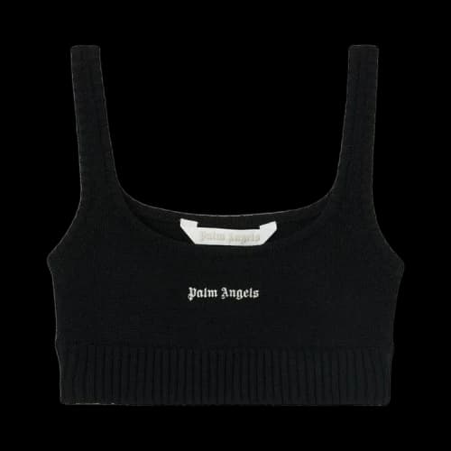 Palm Angels Classic Logo Knit Top 'Black/Off White'