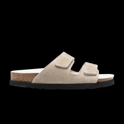 Palm Angels Logo Print Suede Sandal 'Beige' (Women's)