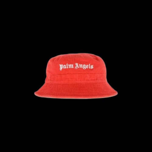 Palm Angels Cord Logo Bucket Hat 'Red/White'