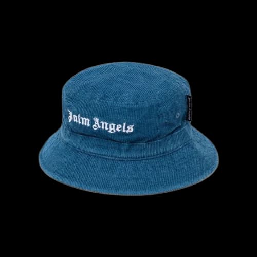 Palm Angels Cord Logo Bucket Hat 'Navy/White'