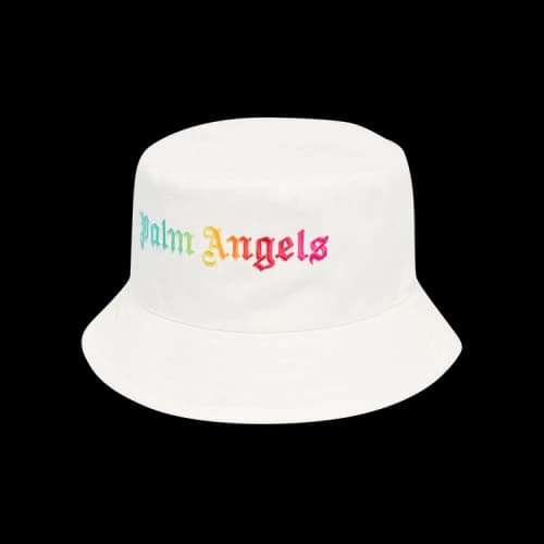 Palm Angels x The Webster Logo Degrade Bucket Hat 'White/Orange'